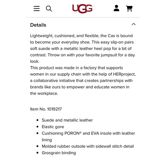 UGG Cas Suede Sneakers Shoes Womens 7.5 Tan Caramel Slip On Metallic 1019217 - Picture 2 of 11